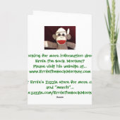 Ernie de Aap van de Sok dankt u kaardt Bedankkaart (Achterkant)