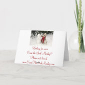 Ernie de Kaart van de Vakantie van de Sneeuwman (Achterkant)