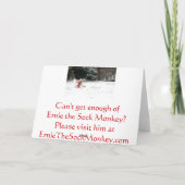 Ernie de Kaart van de Vakantie van Snowday van de (Achterkant)