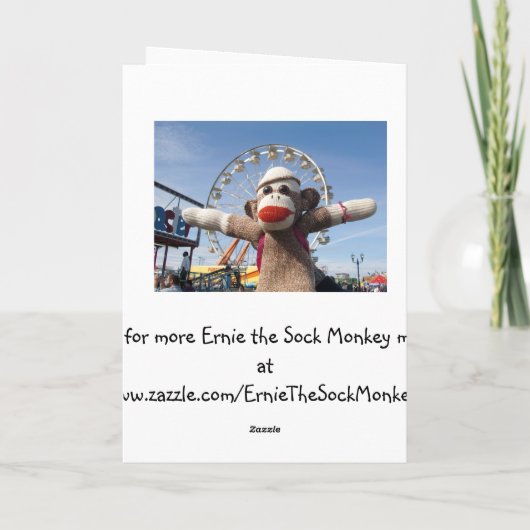 Ernie de Kaart van de Verjaardag van de Aap van de (Achterkant)