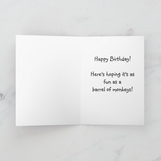 Ernie de Kaart van de Verjaardag van de Aap van de (Binnen)