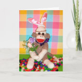 Ernie de Kaart van het Boeket van Pasen van de Aap (Voorkant)