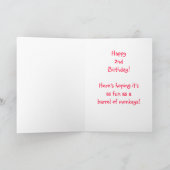 Ernie de Sock Monkey 2e Verjaardag Kaart (Binnen)