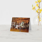 Ernie de Sock Monkey Carrousel Note Kaart (Gele Bloem)