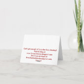 Ernie de Sock Monkey Tiger Carrousel Note Kaart (Achterkant)