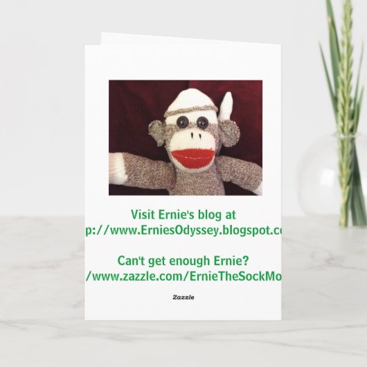 Ernie de St. Patrick van de Aap van de Sok Kaart (Achterkant)