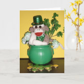 Ernie de St. Patrick van de Aap van de Sok Kaart (Gele Bloem)