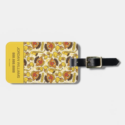 Ernie en Rubber Duckie Pattern Bagagelabel (Voorkant horizontaal)