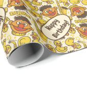 Ernie en Rubber Duckie Pattern Cadeaupapier (Rol Hoek)