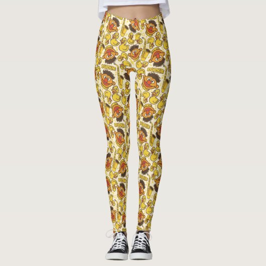 Ernie en Rubber Duckie Pattern Leggings (Voorkant)