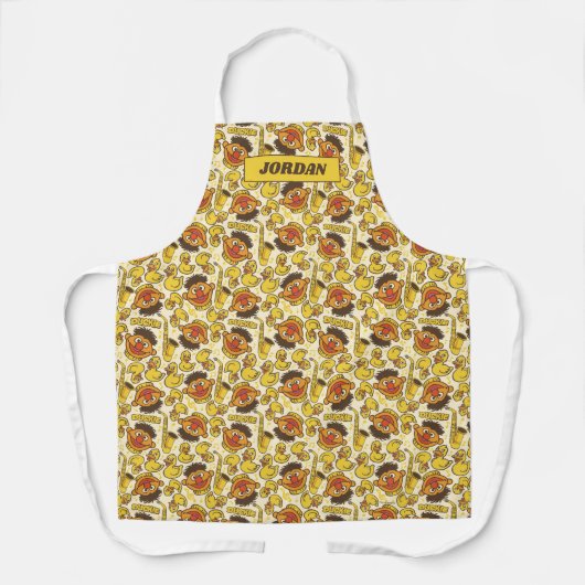 Ernie en Rubber Duckie Pattern Schort (Voorkant)