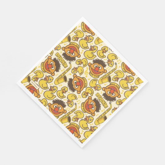 Ernie en Rubber Duckie Pattern Servet (Hoek)