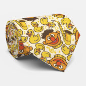 Ernie en Rubber Duckie Pattern Stropdas (Opgerold)