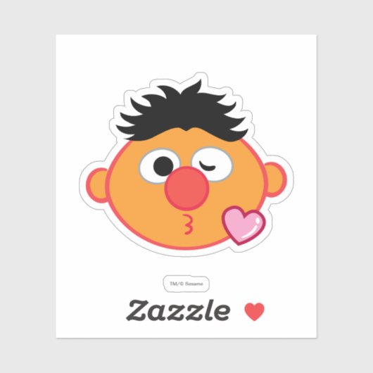 Ernie Face Throwing a Kiss Sticker (Vel)