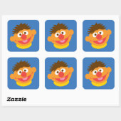 Ernie Gezicht Vierkante Sticker (Vel)