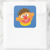 Ernie Gezicht Vierkante Sticker (Tas)