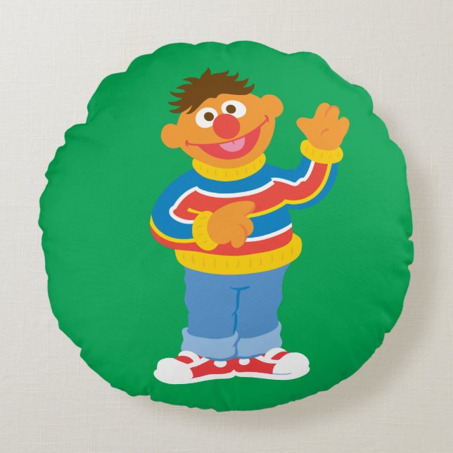 Ernie Graphic Rond Kussen (Voorkant)