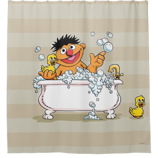  Ernie in Bathtub Douchegordijn (Voorkant)
