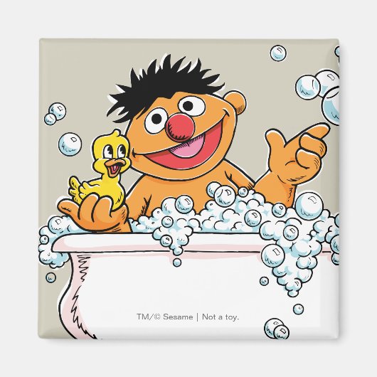  Ernie in Bathtub Magneet (Voorkant)