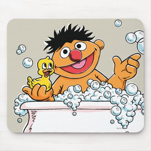  Ernie in Bathtub Muismat (Voorkant)