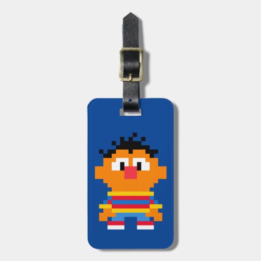 Ernie Pixel Art Bagagelabel (Voorkant verticaal)