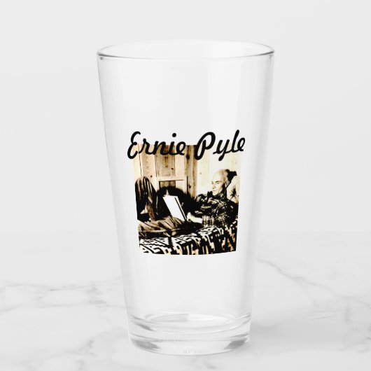 ERNIE PYLE BIERGlas LIGGENDE Glas (Voorkant)