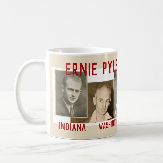 Ernie Pyle Coffee Mok Indiana WWII (Links)