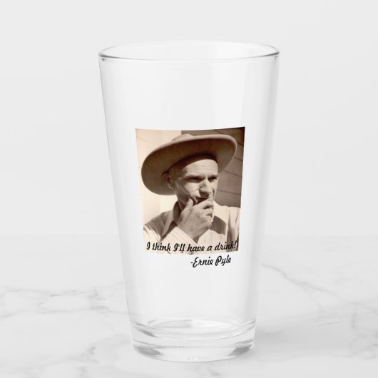 Ernie Pyle drinkglas bierglas Glas (Voorkant)