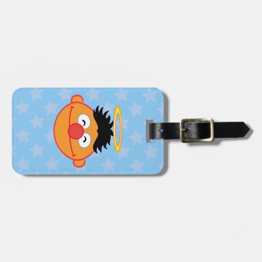 Ernie Smiling Face met Halo Bagagelabel (Voorkant horizontaal)