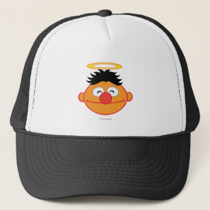 Ernie Smiling Face met Halo Trucker Pet