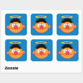 Ernie Smiling Face met Halo Vierkante Sticker (Vel)