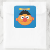 Ernie Smiling Face met Halo Vierkante Sticker (Tas)