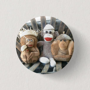 Ernie the Sock Monkey and Friends Pin Ronde Button 3,2 Cm