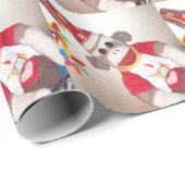 Ernie the Sock Monkey Birthday Wrapping Paper Cadeaupapier (Rol Hoek)