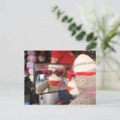 Ernie the Sock Monkey Briefkaart (Staand voorkant)
