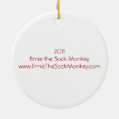 Ernie the Sock Monkey Carousel Round Ornament (Achterkant)
