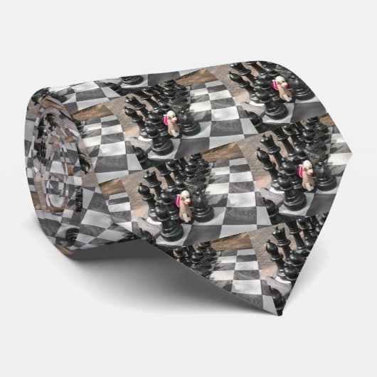 Ernie the Sock Monkey Chess Stropdas (Opgerold)