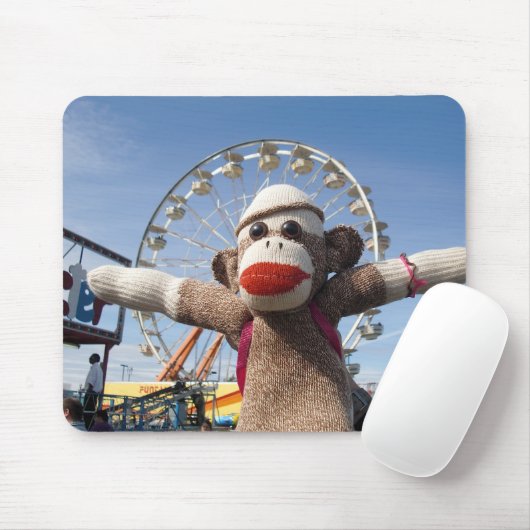 Ernie the Sock Monkey Ferris Wheel Mousepad Muismat (Met muis)