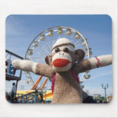 Ernie the Sock Monkey Ferris Wheel Mousepad Muismat (Voorkant)
