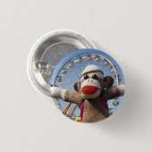 Ernie the Sock Monkey Ferris Wheel Pin Ronde Button 3,2 Cm (Voorkant /achterkant)