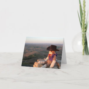 Ernie the Sock Monkey Palouse, Washington Notecard Feestdagen Kaart