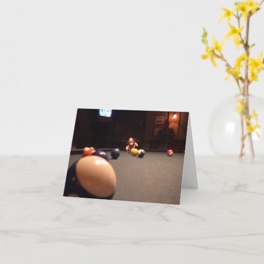 Ernie the Sock Monkey Pool Hall Note Card Kaart (Gele Bloem)