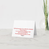 Ernie the Sock Monkey Pool Hall Note Card Kaart (Achterkant)