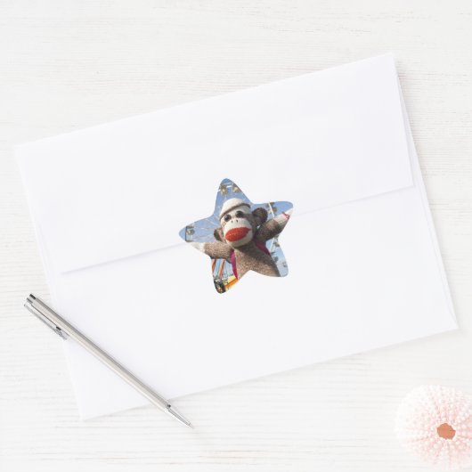 Ernie the Sock Monkey Star Sticker (Envelop)
