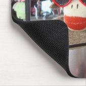 Ernie the Sock Monkey Sunglazen Mousepad Muismat (Hoek)