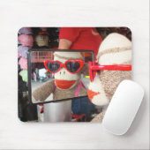 Ernie the Sock Monkey Sunglazen Mousepad Muismat (Met muis)