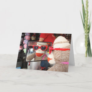 Ernie the Sock Monkey Valentine's Day Card Feestdagen Kaart
