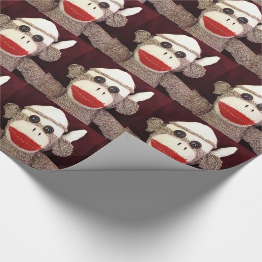 Ernie the Sock Monkey Wrapping Paper Cadeaupapier (Hoek)