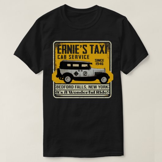 Ernies taxi service is een geweldig leven t-shirt (Design voorkant)