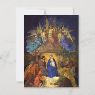 Ernst Deger "Birth of Christus" Flat Wenskaart Briefkaart